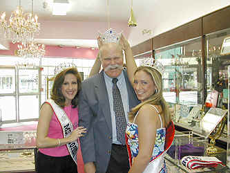 Cammie Sanders, Ms. US Continental, and Rebecca Stone, Miss Teen US Continental, make an appearance at Carroll's Jewelers on Las Olas in Ft. Lauderdale, Florida.   Carroll's Jewelers and Bob Moorman are very special pageant sponsors!