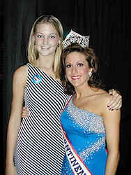 Cammie Sanders with Jenna Bush, Miss Jacksonville Teen US Continental 2002!