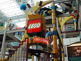 Cammie Sanders, Ms. US Continental 2002, visits the Lego Store at the Mall of America in Minnesota.