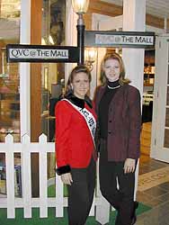 Cammie Sanders, Ms. US Continental 2002, poses with Marianne Manko, host of QVC!