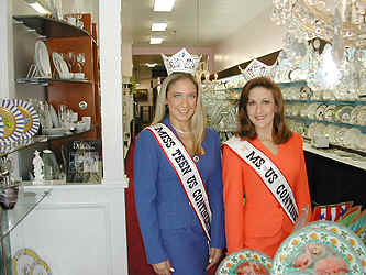 Cammie Sanders, Ms. US Continental, and Rebecca Stone, Miss Teen US Continental, make an appearance at Carroll's Jewelers on Las Olas in Ft. Lauderdale, Florida.   Carroll's Jewelers and Bob Moorman are very special pageant sponsors!