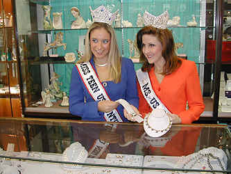 Cammie Sanders, Ms. US Continental, and Rebecca Stone, Miss Teen US Continental, make an appearance at Carroll's Jewelers on Las Olas in Ft. Lauderdale, Florida.   Carroll's Jewelers and Bob Moorman are very special pageant sponsors!