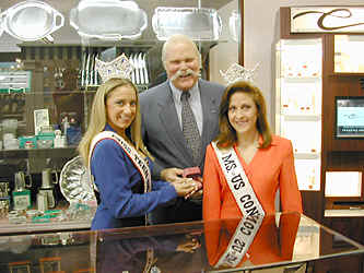 Cammie Sanders, Ms. US Continental, and Rebecca Stone, Miss Teen US Continental, make an appearance at Carroll's Jewelers on Las Olas in Ft. Lauderdale, Florida.   Carroll's Jewelers and Bob Moorman are very special pageant sponsors!