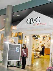 Cammie Sanders, Ms. US Continental 2002,  makes an appearance at QVC in the Mall of America in Bloomington, MN.