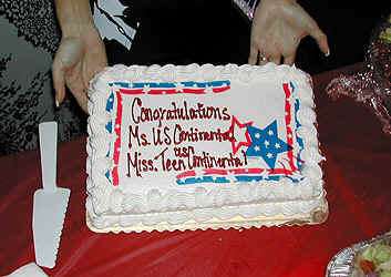 Ms. & Teen US Continental Pageant - reception cake