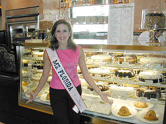 Cammie Sanders, Ms. Florida US Continental 2002, with Rebecca Stone, Miss Florida Teen US Continental 2002, at the Winterfest kick off at the Riverfront in Ft. Lauderdale, Florida.